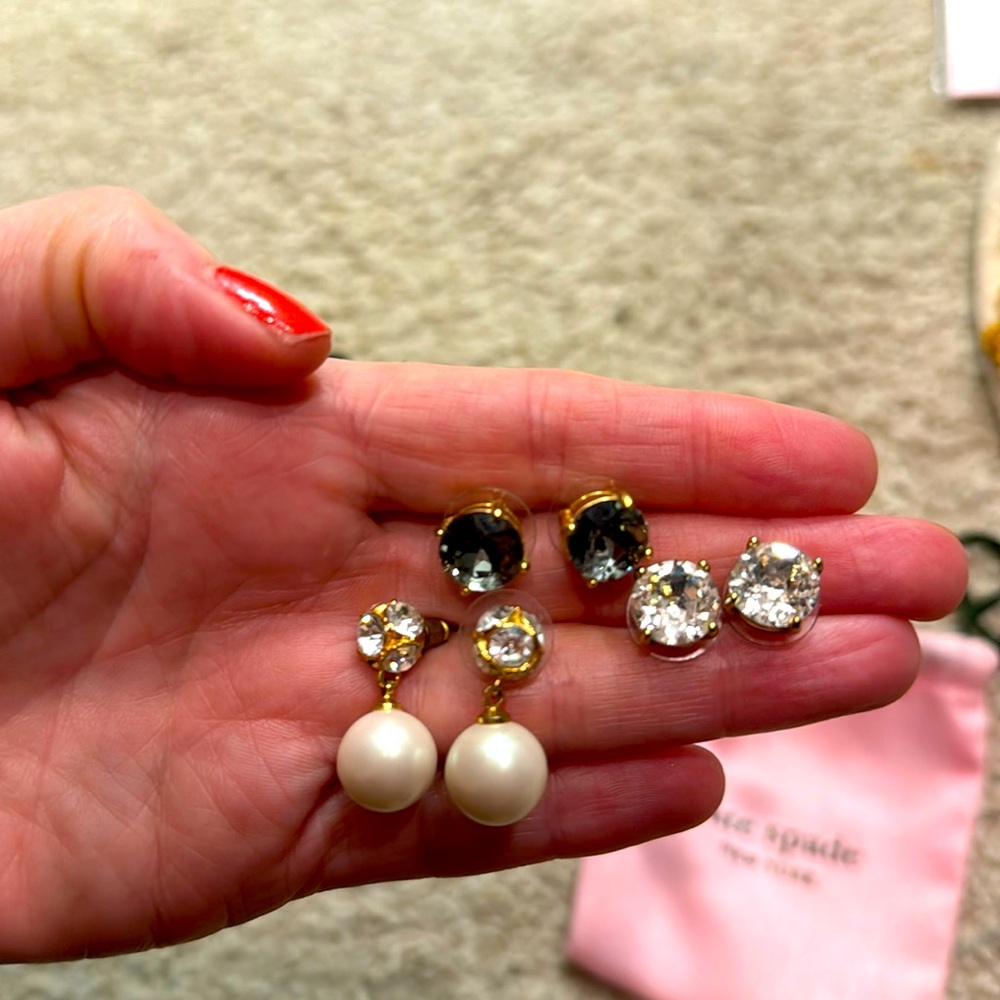 Kate spade earrings (3 pairs)